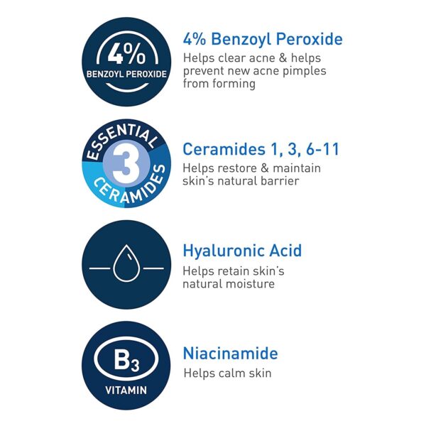 CeraVe Acne Foaming Cream Cleanser – 150ml - Image 3