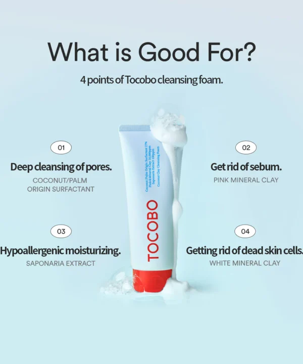Tocobo – Coconut Clay Cleansing Foam – 150ml - Image 2