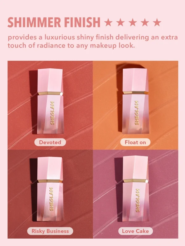 SHEGLAM- COLOR BLOOM DAYGLOW LIQUID BLUSH SHIMMER FINISH-FLOAT ON - Image 4