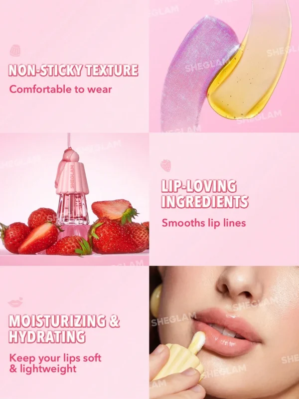 Sheglam- JELLY WOW HYDRATING LIP OIL-BERRY INVOLVED - Image 3