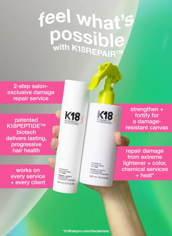 K18 Biomimetic Hairscience Pro Molecular Repair Dry or Damaged Hair - professional molecular repair mask - Image 2