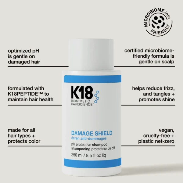 K18 Damage Shield PH Protective Shampoo 250ml - Image 2