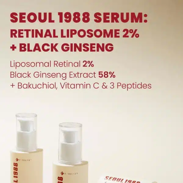 KSECRET SEOUL 1988 Serum : Retinal Liposome 2% + Black Ginseng 30ml - Image 2